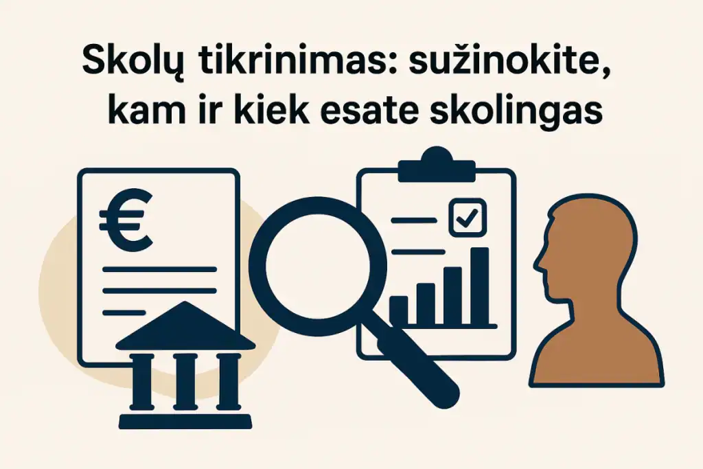 Skolų tikrinimas: sužinokite, kam ir kiek esate skolingas